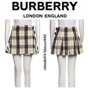 Burberry nova check pleated kilt skirt US 4/UK 6